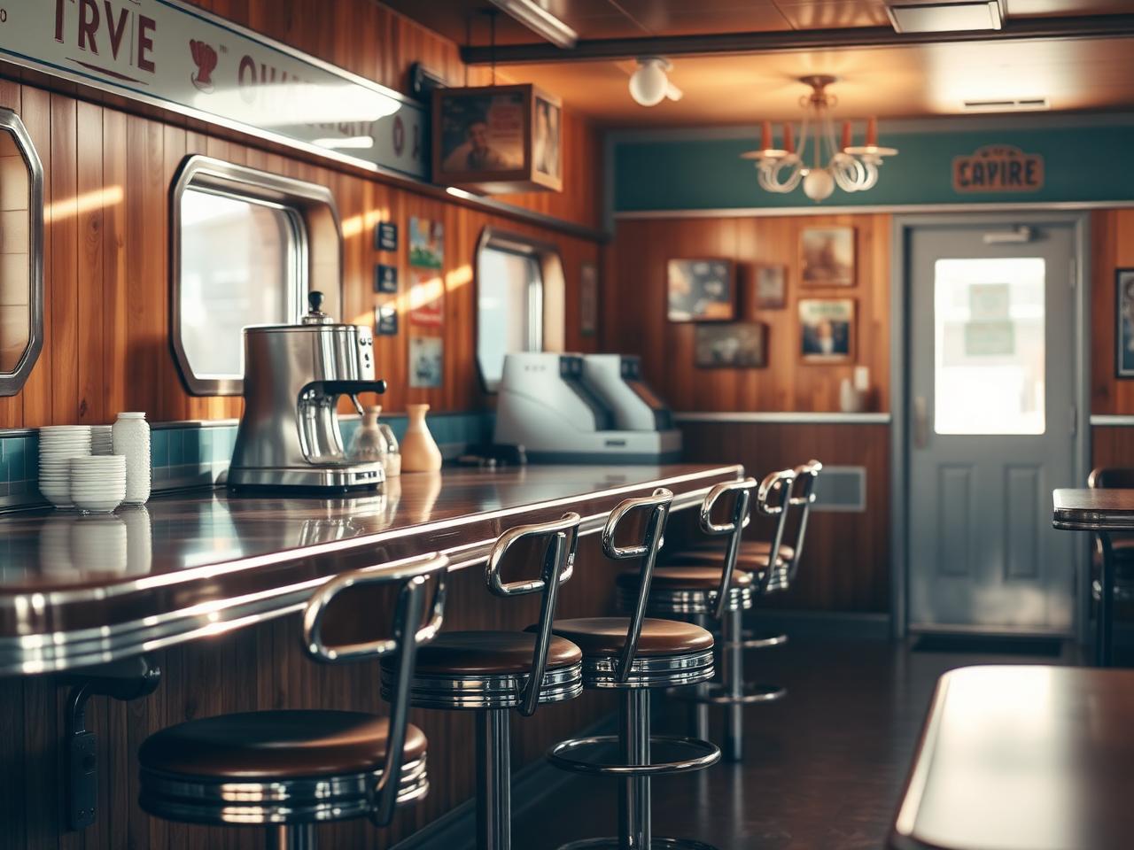 The counter at Sunrise Luncheonette